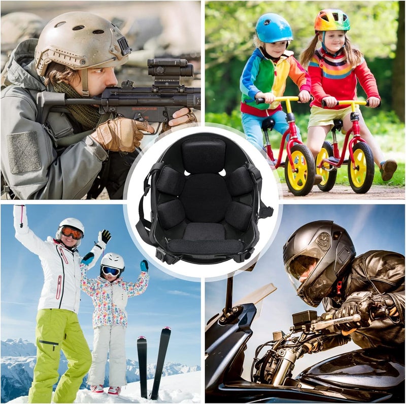 Aoutacc Universal Airsoft Helmet Padding, Replacement Foam Kits Set, Pads and Accessories for Fast/Mich/ACH/USMC/PASGT Helmets (Black) - Image 4